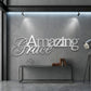 Amazing Grace Metal Wall Art Sign – Christian Steel Scripture Decor