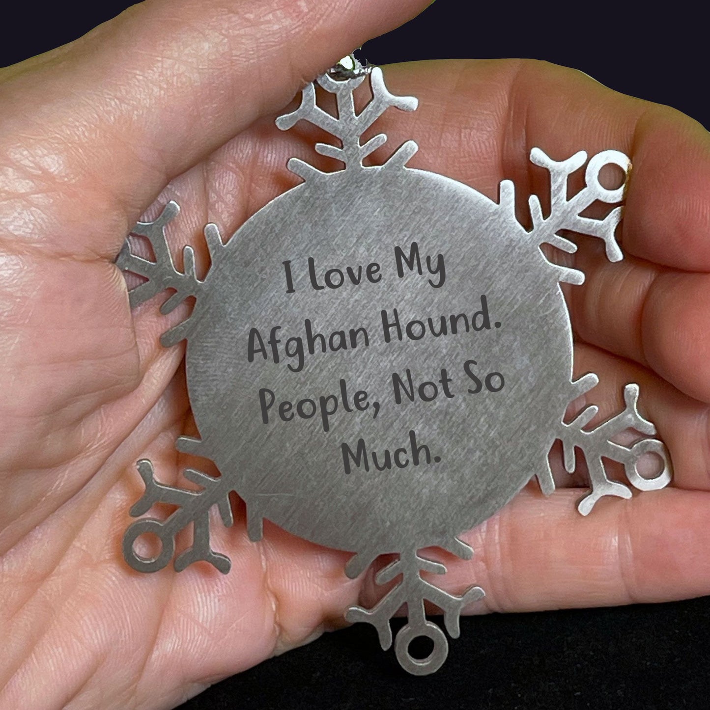 Funny Afghan Hound Dog Lover Christmas Unique Ornaments Snowflake Afghan Hound Dog Decorations I Love My Afghan Hound People Not So Much
