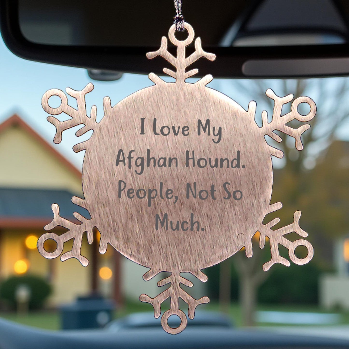 Funny Afghan Hound Dog Lover Christmas Unique Ornaments Snowflake Afghan Hound Dog Decorations I Love My Afghan Hound People Not So Much