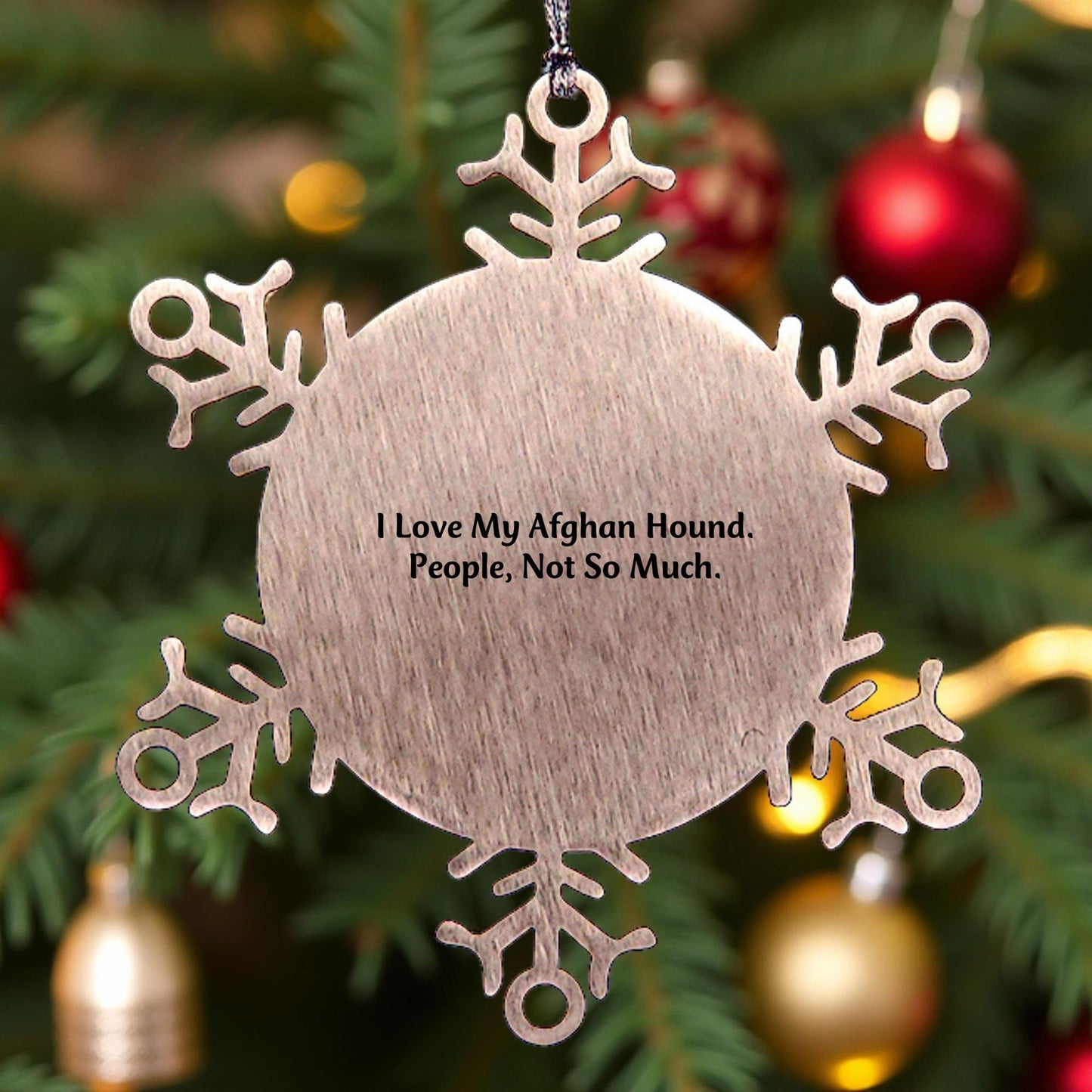 Funny Afghan Hound Dog Snowflake Ornament Gifts from Family, Unique Christmas Unique Gifts for Afghan Hound Dog Lovers, Snowflake Decoration