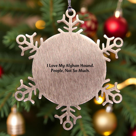 Funny Afghan Hound Dog Snowflake Ornament Gifts from Family, Unique Christmas Unique Gifts for Afghan Hound Dog Lovers, Snowflake Decoration