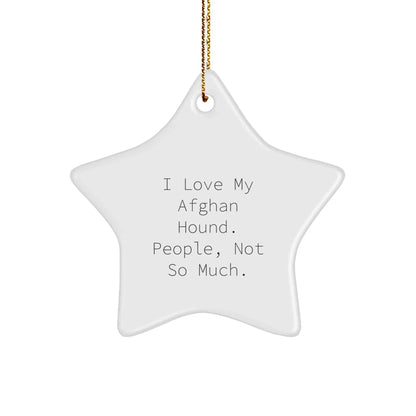 Funny Afghan Hound Dog Star Ornaments for Christmas Unique Gifts from Men to Family Members