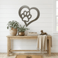 Paw and Heart Metal Wall Art | Pet Lover Metal Sign | Dog & Cat Memorial Decor | Made in USA