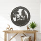 Personalized Deer Scene Metal Sign – Custom Last Name Wall Art – Rustic Cabin Forest Decor Gift