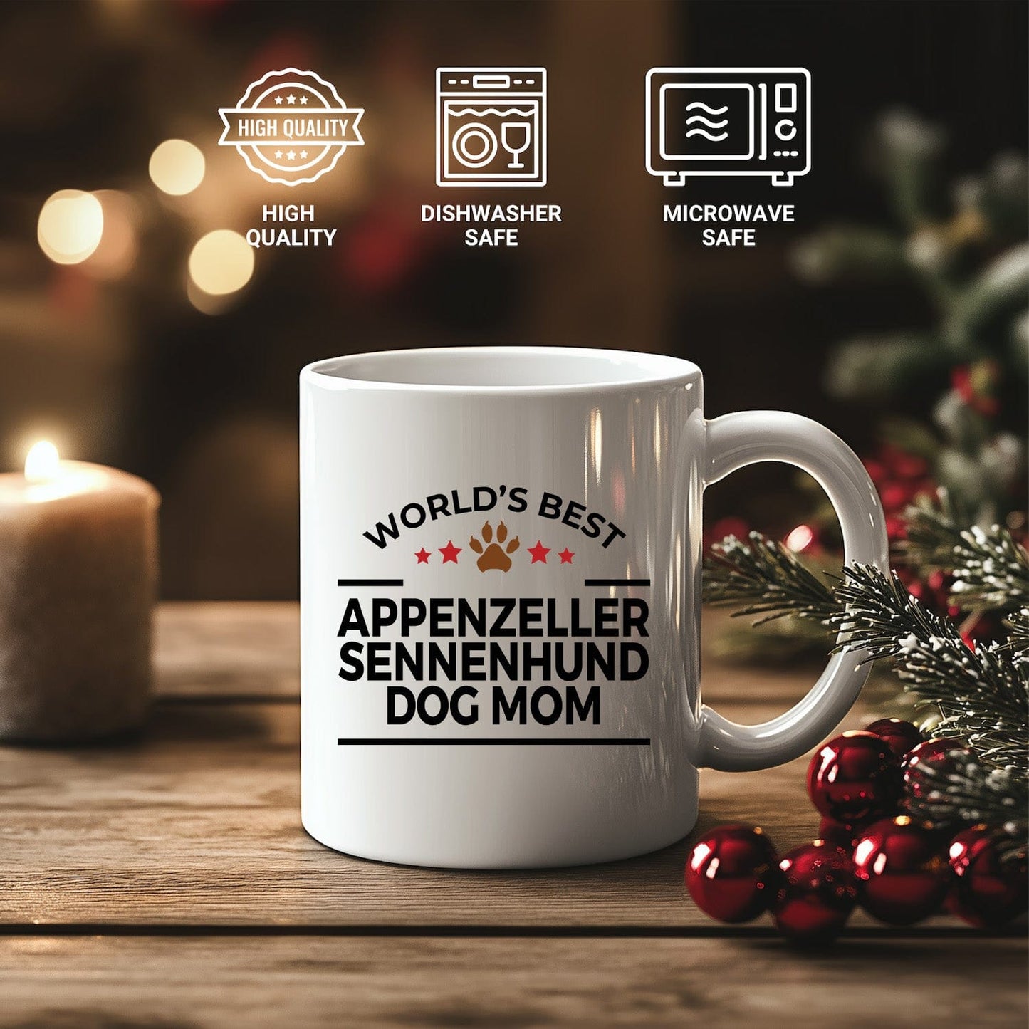 Appenzeller Sennenhund World's Best  Dog Mom Ceramic Coffee Mug