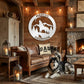 Howling Wolf Monogram Custom Indoor Outdoor Steel Wall Sign Art