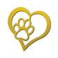 Puppy Love Metal Wall Art – Dog Paw Heart Metal Sign – Pet Lover Decor