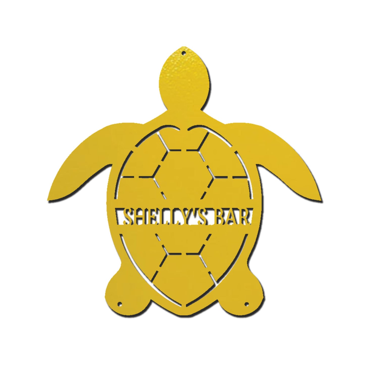 Personalized Sea Turtle Metal Sign, Beach House Decor, Coastal Wall Art