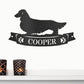 Dachshund Banner Monogram - Steel Sign