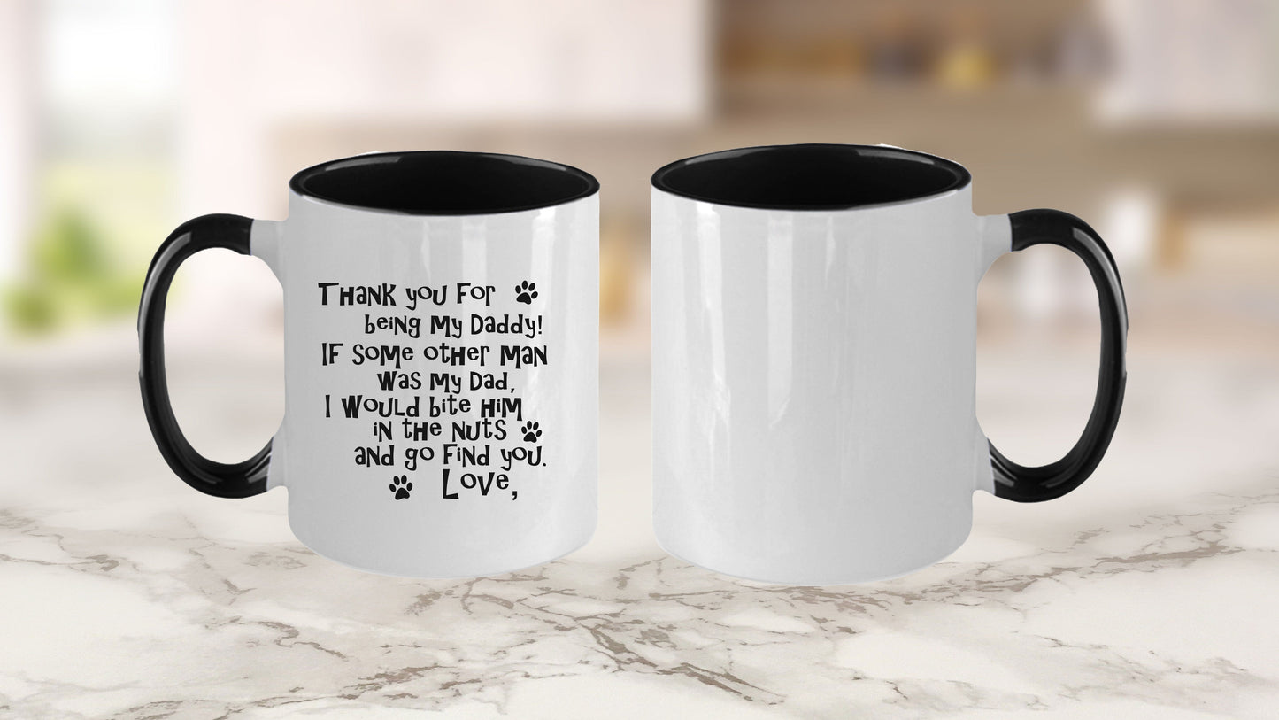 Dear Daddy funny dog dad Ceramic Coffee Mug