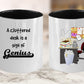 A Cluttered Desk Is A Sign of Genius White Ceramic Coffee Mug Color Cartoon