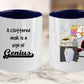 A Cluttered Desk Is A Sign of Genius White Ceramic Coffee Mug Color Cartoon