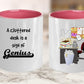 A Cluttered Desk Is A Sign of Genius White Ceramic Coffee Mug Color Cartoon