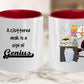 A Cluttered Desk Is A Sign of Genius White Ceramic Coffee Mug Color Cartoon