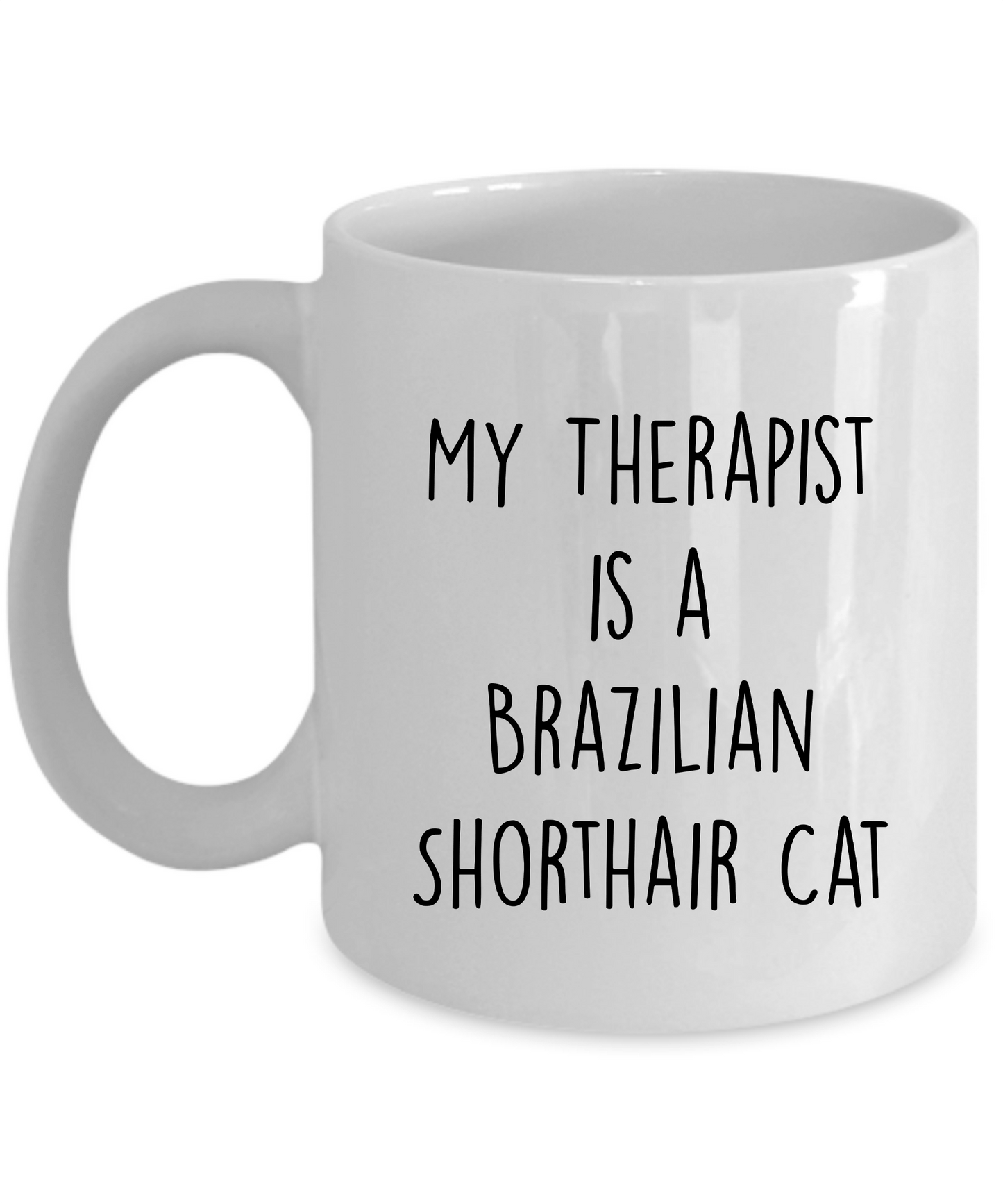 Brazilian Shorthair Cat Ceramic 11oz white Coffee Mug