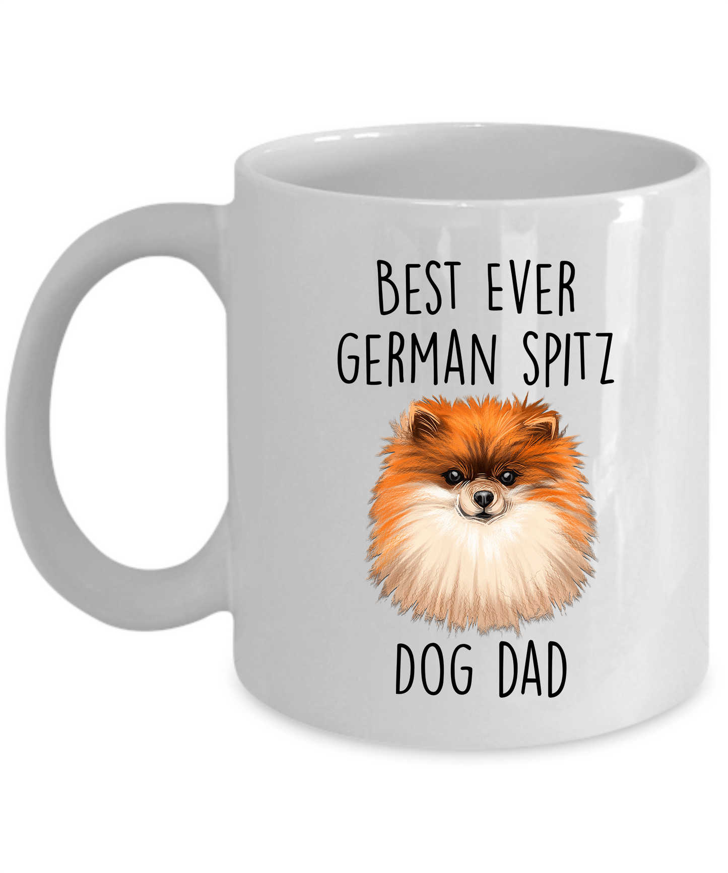 Best Ever German Spitz Dog Dad Custom Ceramic Coffee Mug