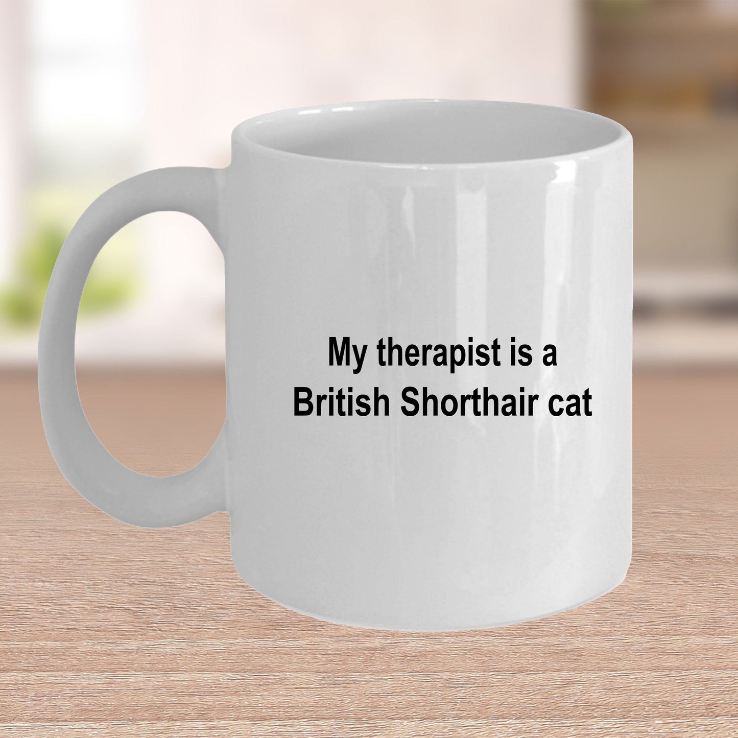British Shorthair Cat Therapist Ceramic Coffee Mug