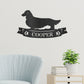 Dachshund Banner Monogram - Steel Sign