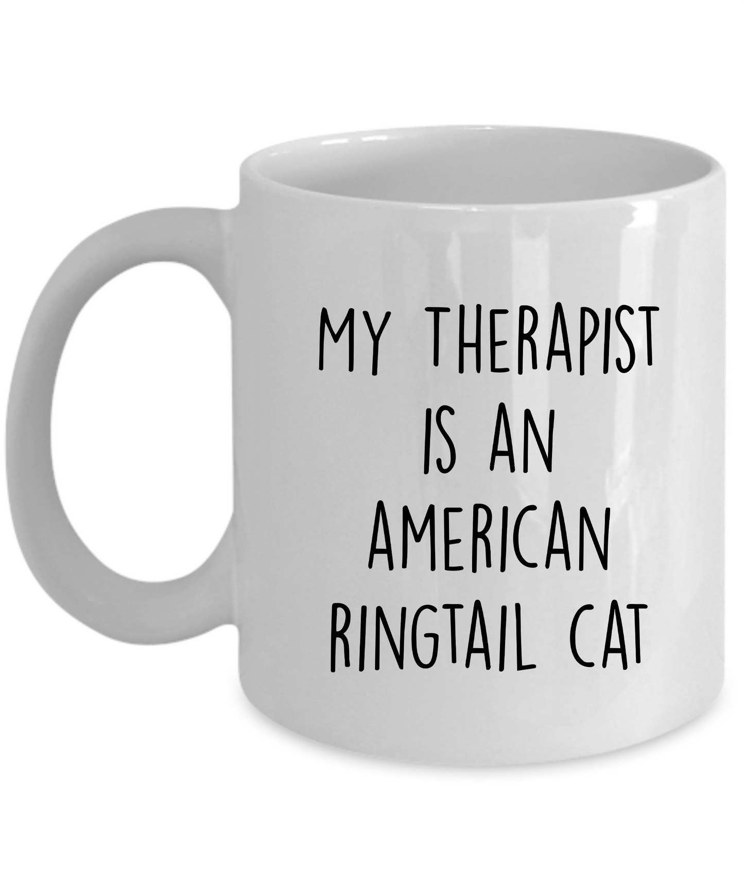 American Ringtail Cat Funny Therapist Ceramic Coffee Mug