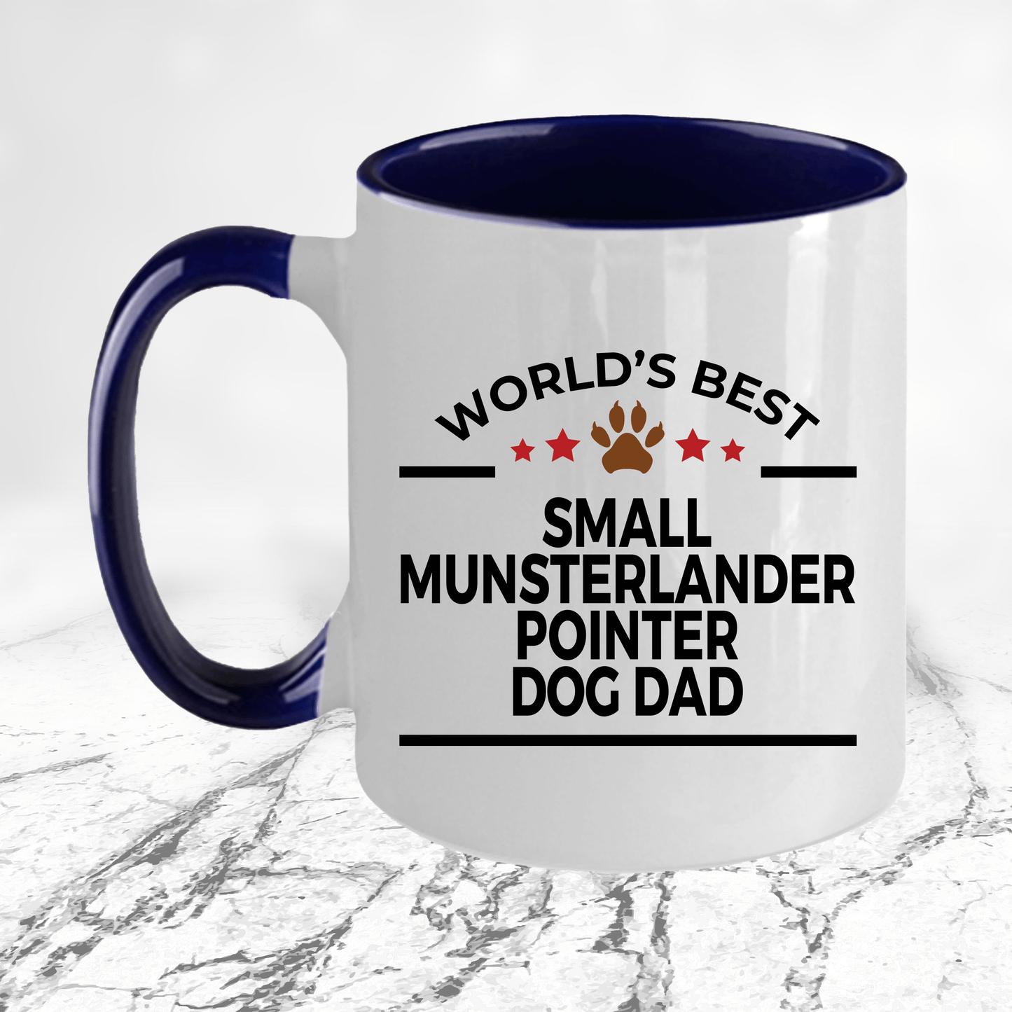 Small Musterlander Pointer World's Best Dog Dad Ceramic Coffee Mug