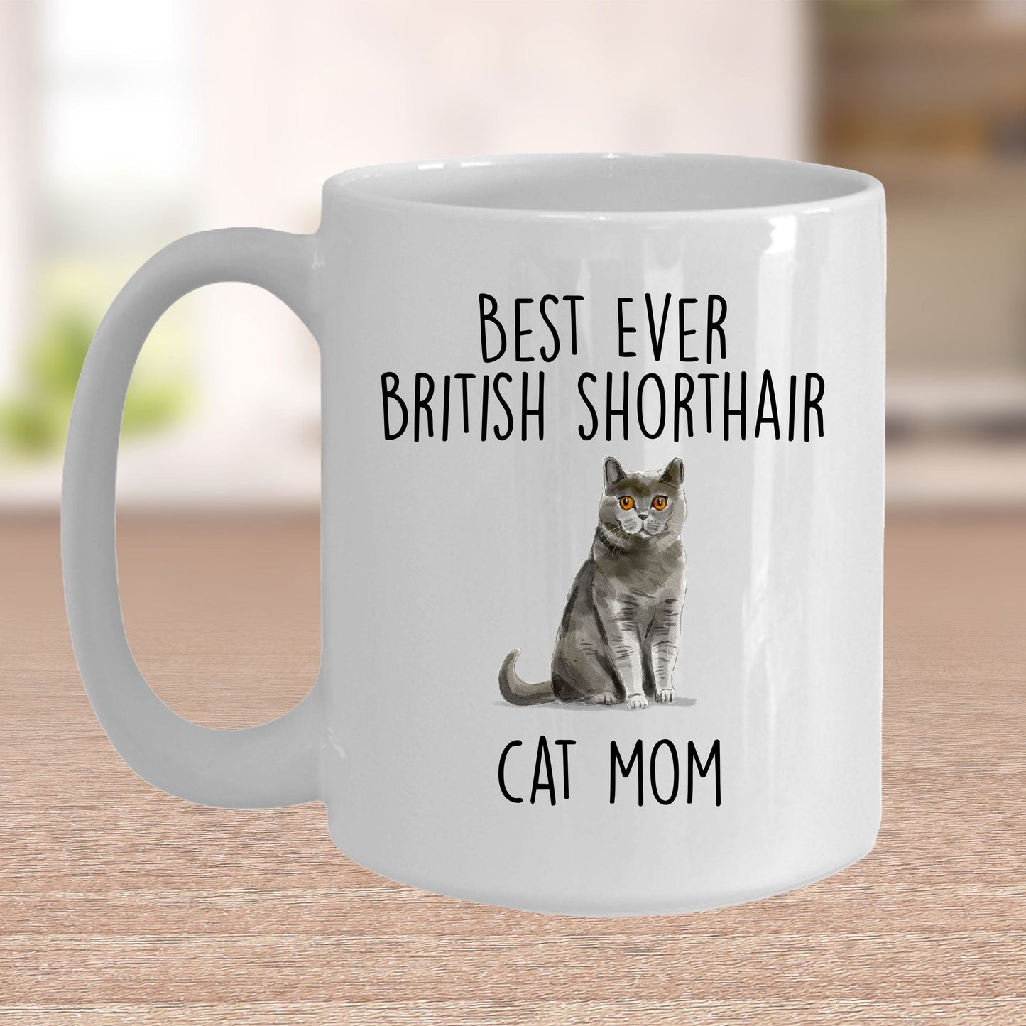 British Shorthair Cat Mom Ceramic Coffee Mug