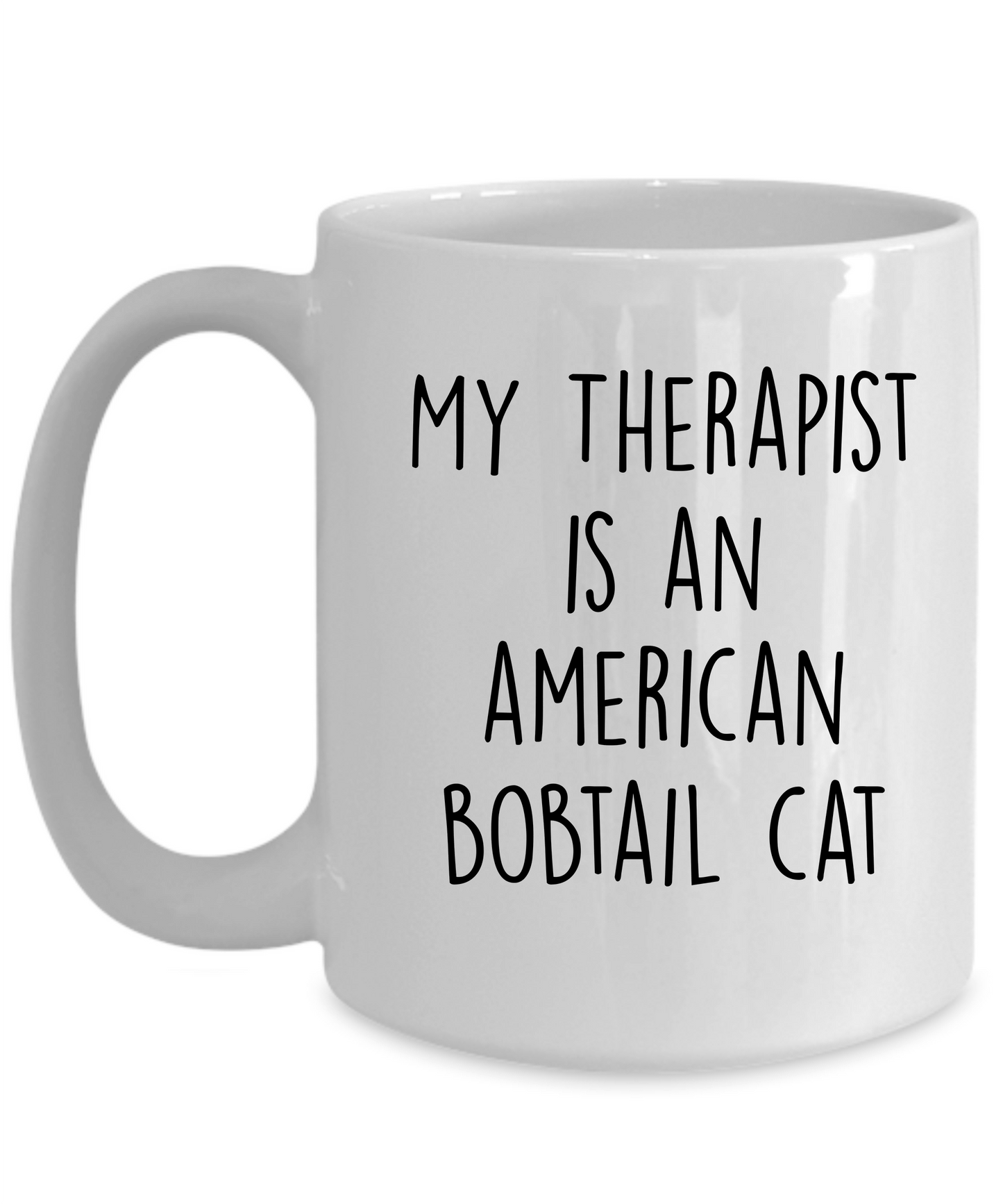 American Bobtail Cat 15oz white Ceramic Coffee Mug
