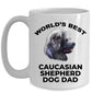 Caucasian Shepherd Best Dog Dad Custom Photo Coffee Mug