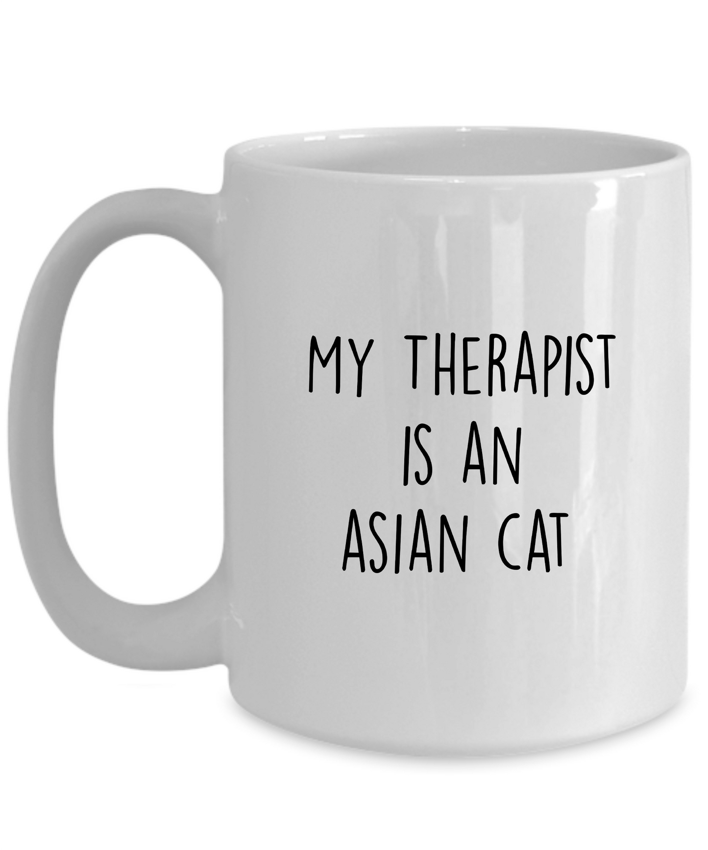 asian cat ceramic coffee mug 15oz white