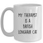 British Longhair Cat Ceramic 15oz white Coffee Mug