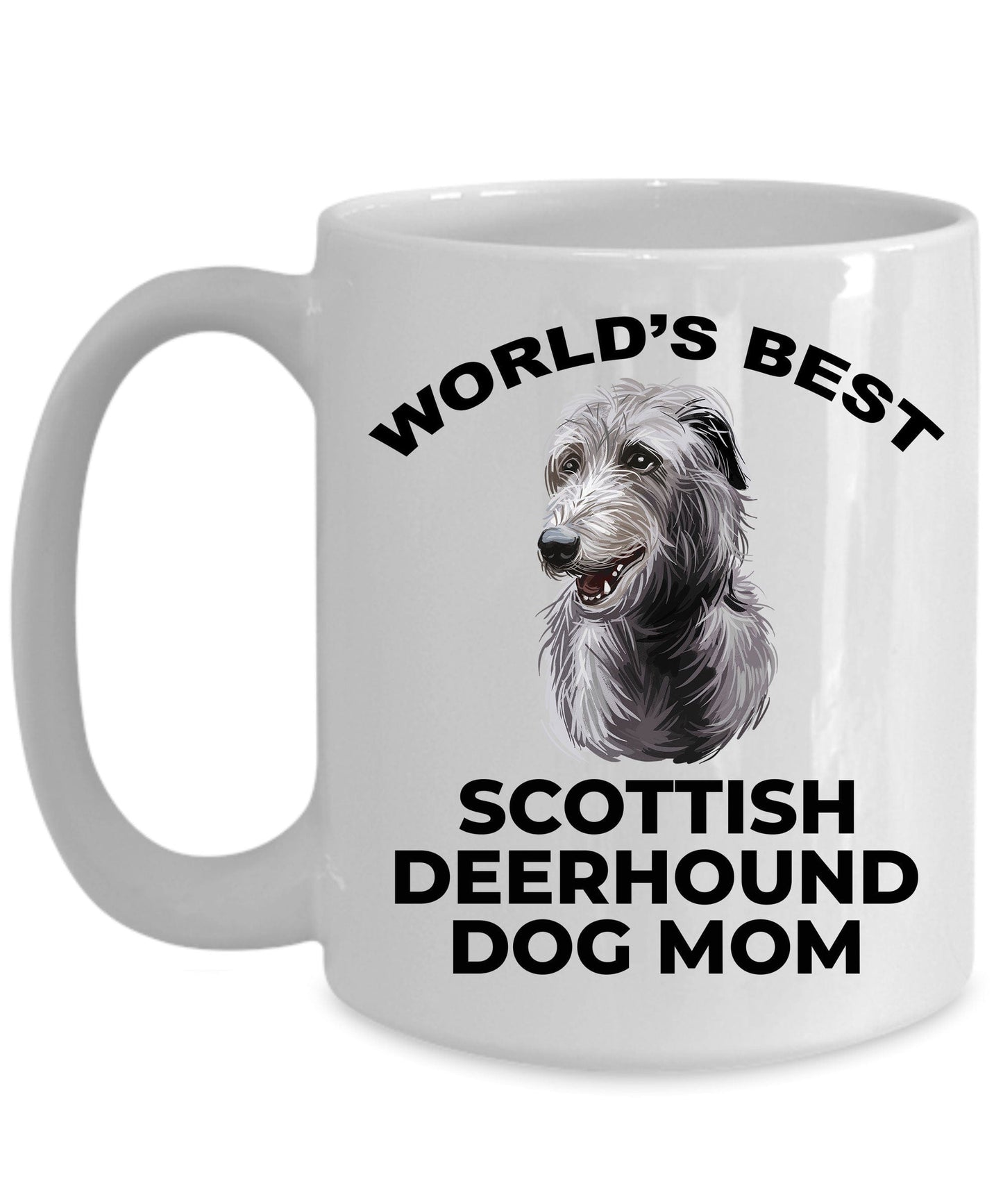 Scottish Deerhound Best Dog Mom ceramic coffee mug