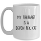 Devon Rex Cat Personalized Ceramic 15oz white Coffee Mug