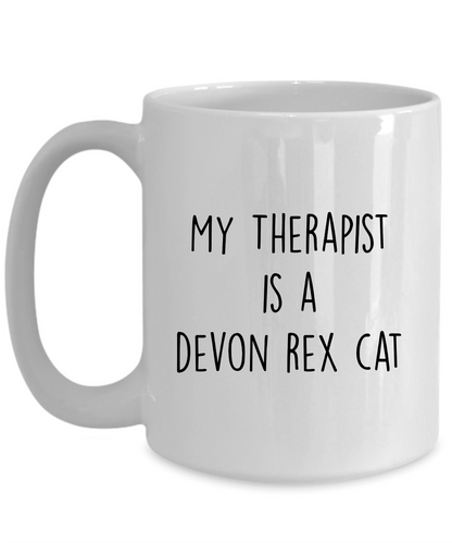 Devon Rex Cat Personalized Ceramic 15oz white Coffee Mug