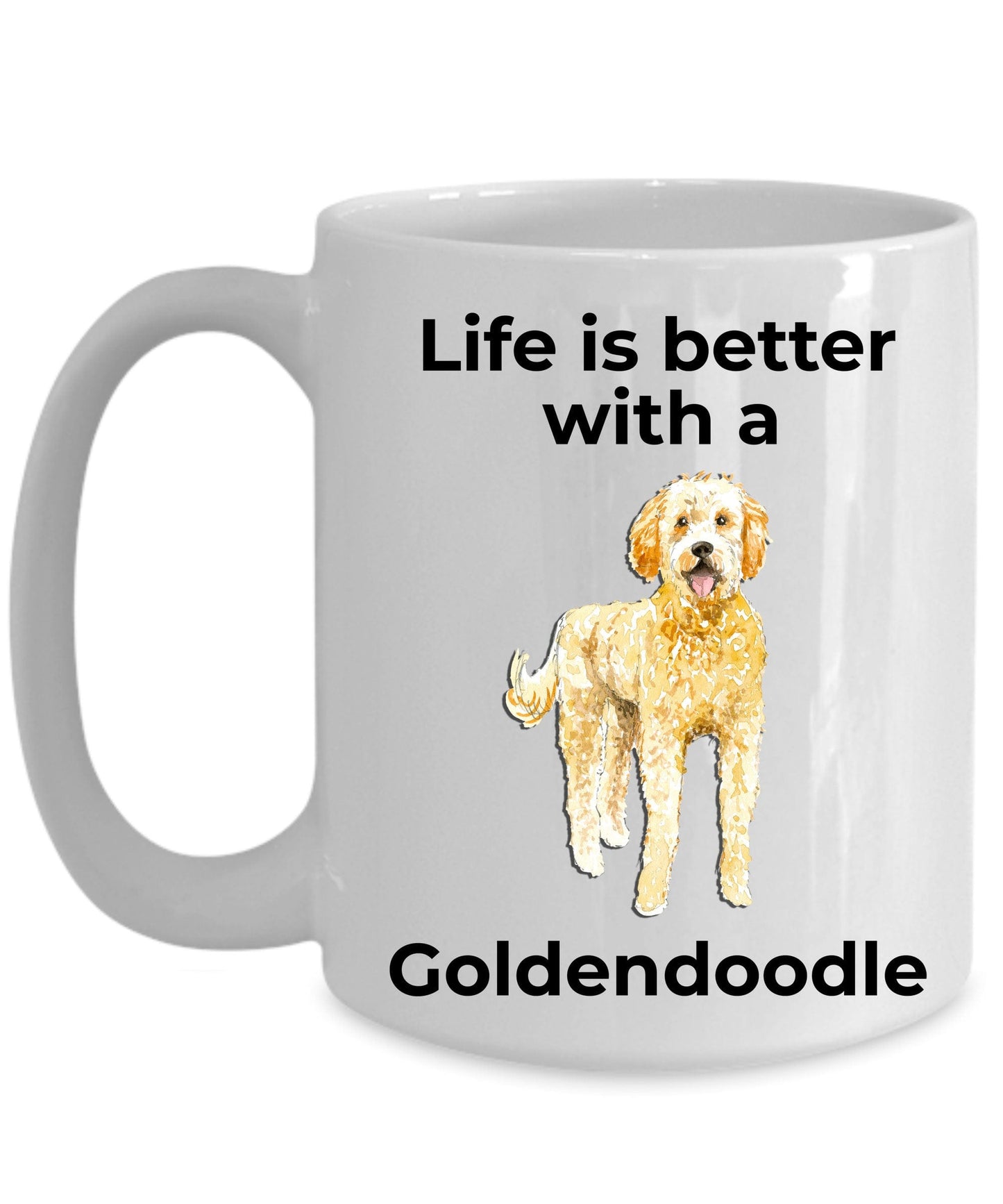 Goldendoodle Dog Coffee Mug - Life is Better