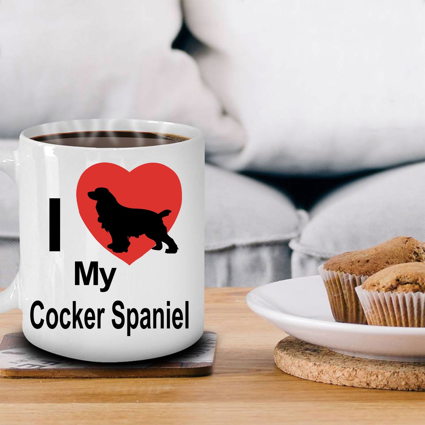 Cocker Spaniel Dog Lover Gift White Ceramic Coffee Mug