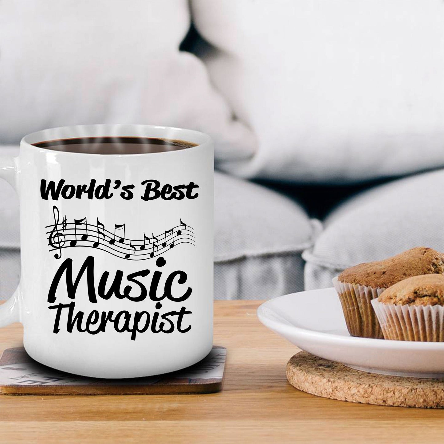 Music Therapist Gift White Ceramic Coffee Mug