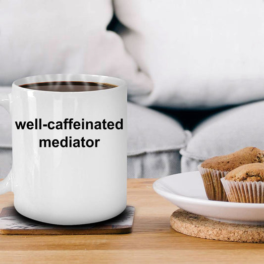 Mediator White Ceramic Coffee Mug Makes a Great Gift