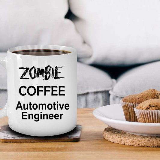Automotive Engineer Zombie Gift White Ceramic Coffee Mug