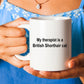 British Shorthair Cat Therapist Ceramic Coffee Mug