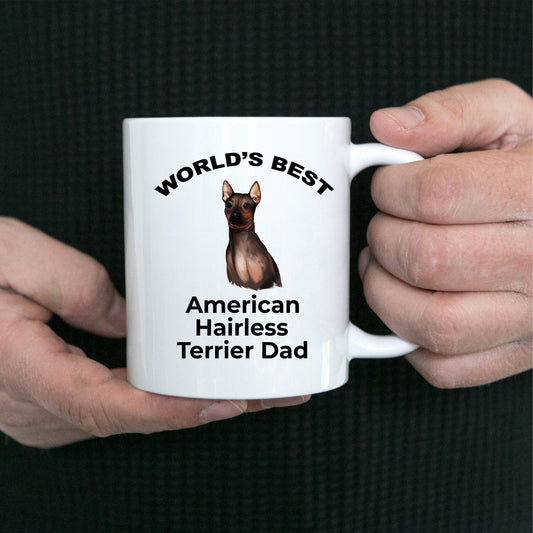 American Hairless Terrier Best Dad Coffee Mug