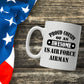 US Air Force Airman Proud Cousin Coffee mug