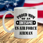 US Air Force Airman Proud Mom Coffee Mug