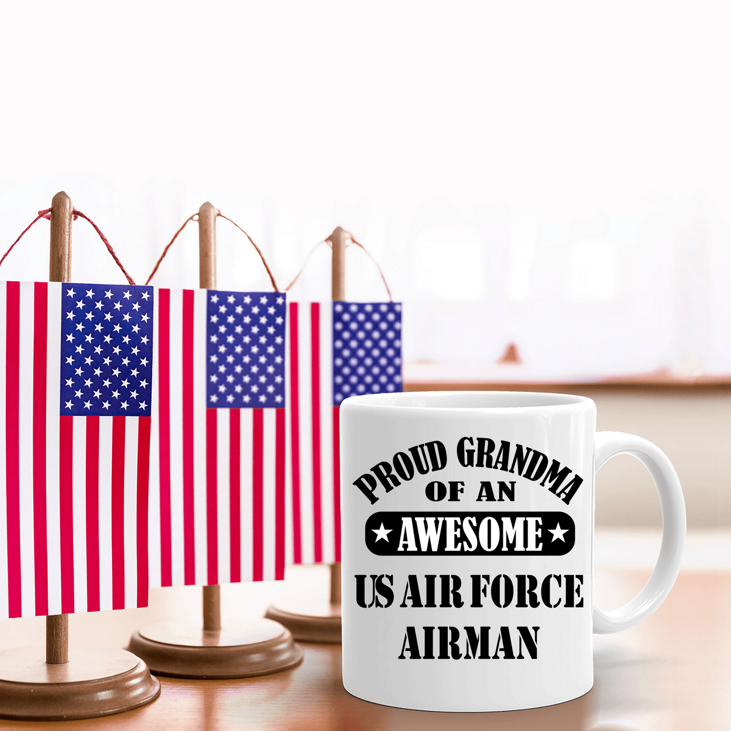 US Air Force Airman Proud Grandma Coffee Mug