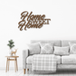 Home Sweet Home Steel Sign, Farmhouse Wall Decor, Script Wall Metal Art, Rustic Home Decor