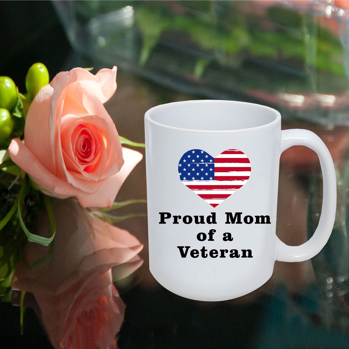 Proud Mom of a Veteran Custom Coffee Mug