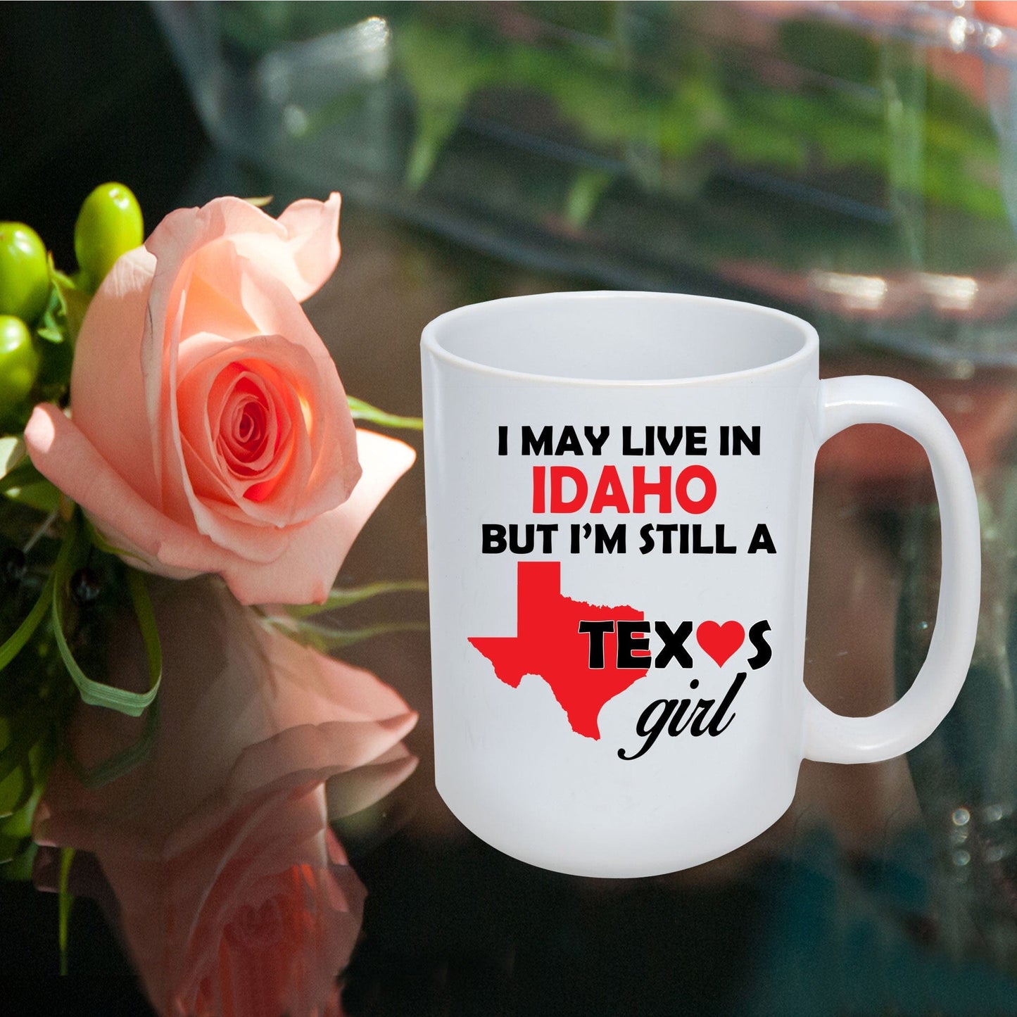 Texas Girl Living in Idaho Coffee Mug