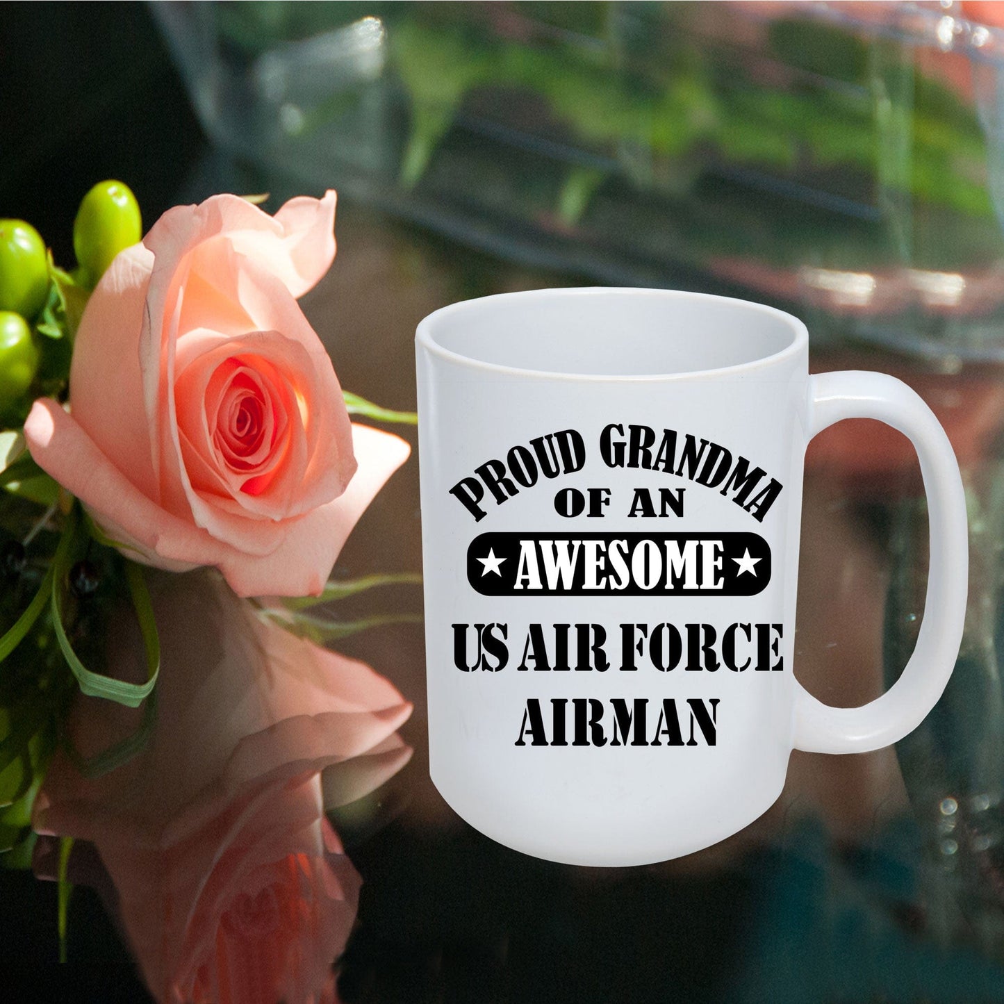 US Air Force Airman Proud Grandma Coffee Mug