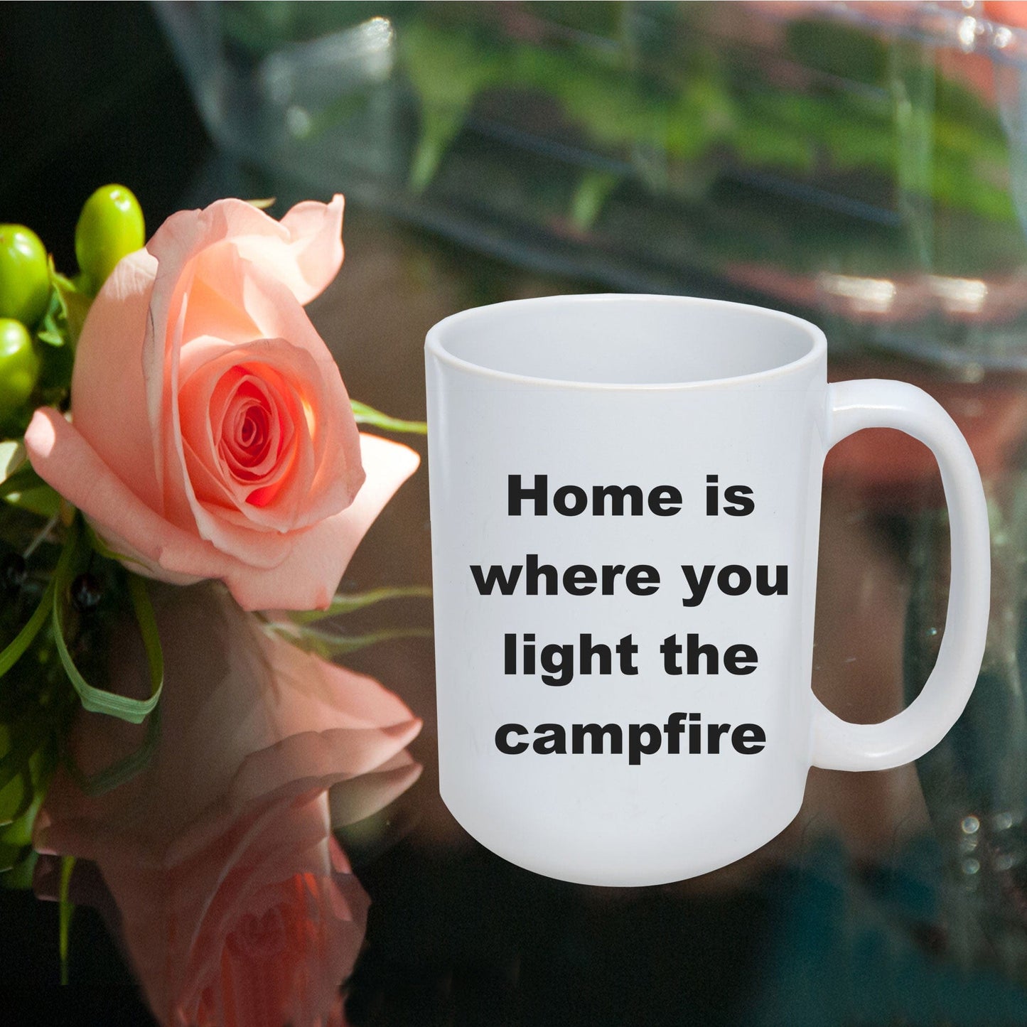 Camping Mug - Home is where you light the campfire