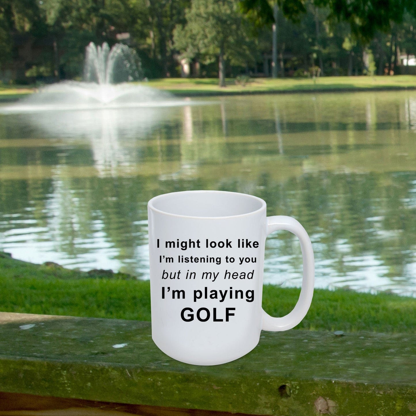 Golfer Funny Coffee Mug - I might look like I'm listening