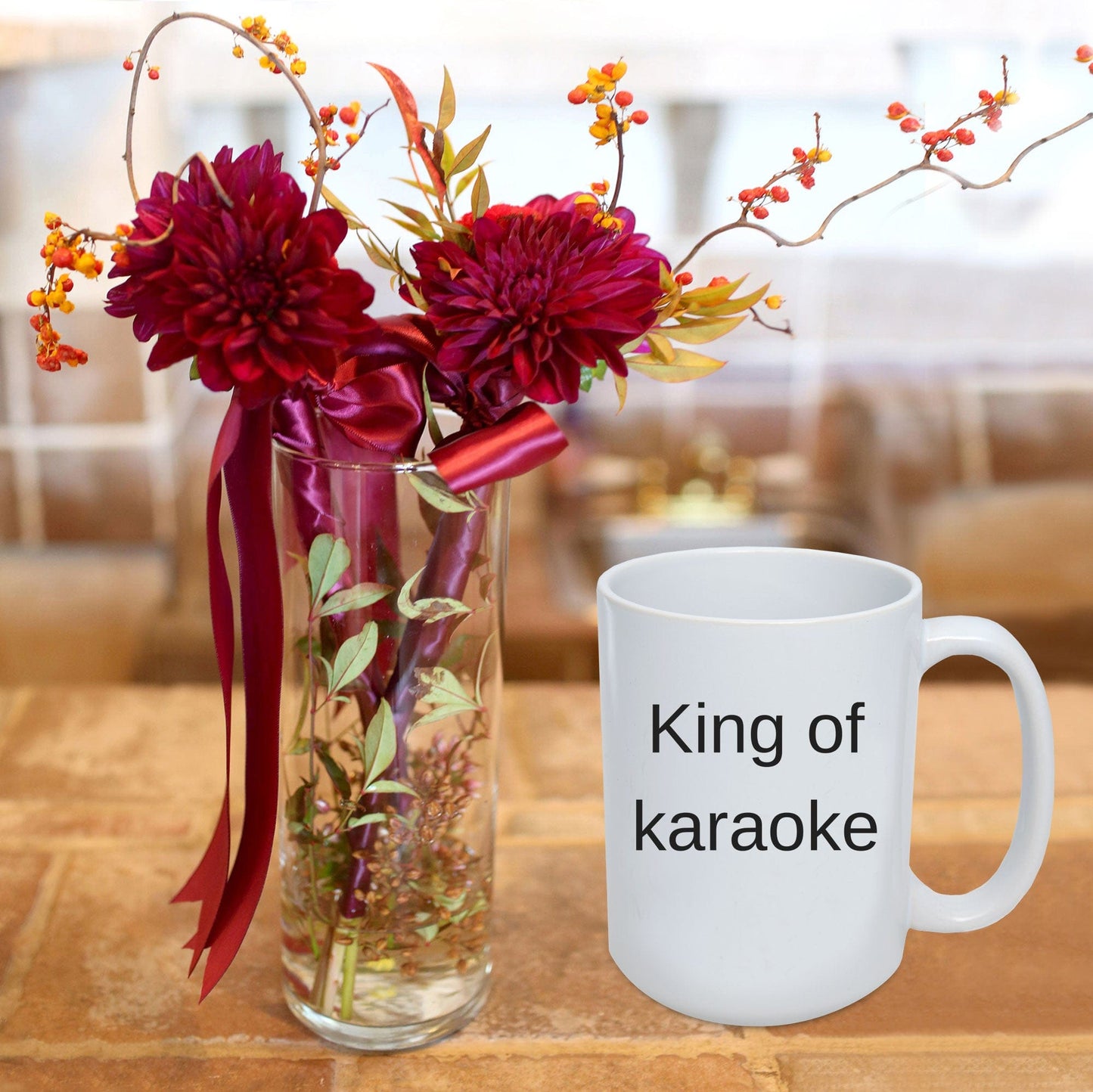 Karaoke Gift - King of karaoke funny coffee mug