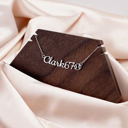 Baseball Personalized Name Necklace